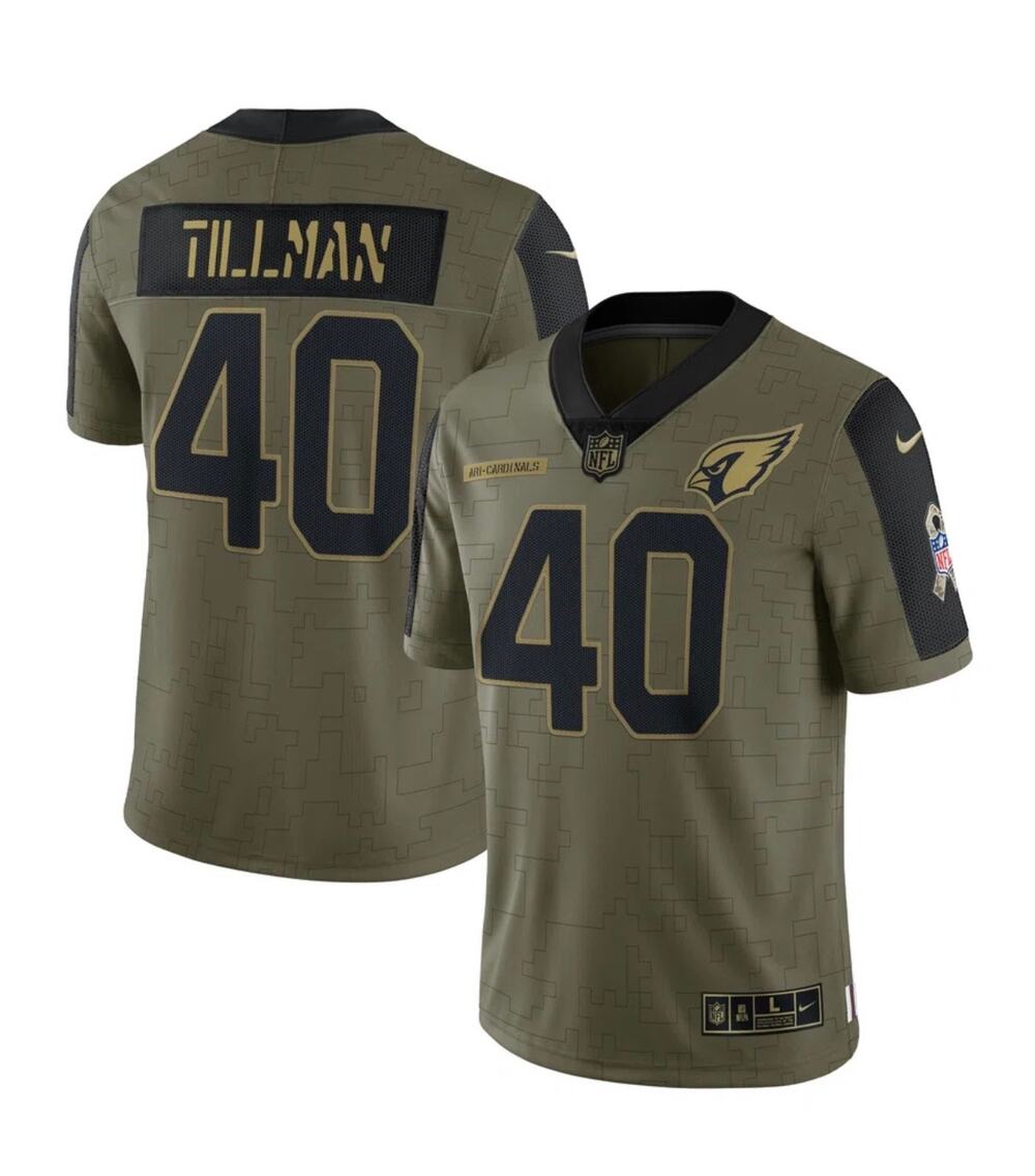 Arizona Cardinals Pat Tillman Nike Olive Salute To Service XL Limited Jersey 40